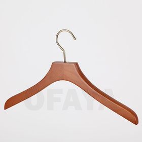 40238 - Wooden hanger for shirts and blouses golden oak