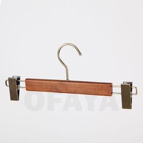40237 - Wooden hanger for skirts and trousers golden oak
