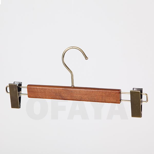 40237 - Wooden hanger for skirts and trousers golden oak