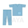 Disposable blue medical scrub suits nonwoven
