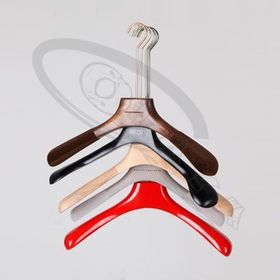 01 - Luxury wooden hanger for outerwear