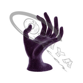 Hand form for rings black velvet
