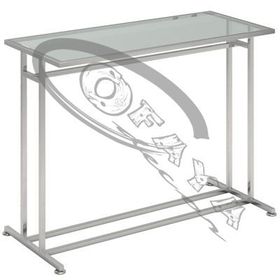 Clothes display stand with glass shelf