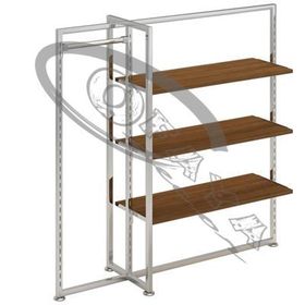 Clothes rails with shelves