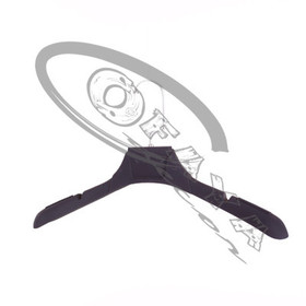 Wide shoulder luxury plastic clothes hanger