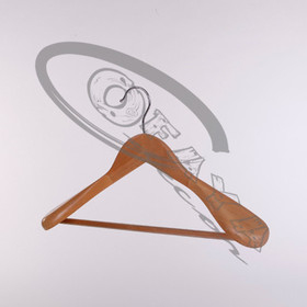 40207 - Wooden children's coat hanger