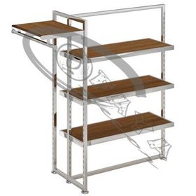 Clothes rails with shelves