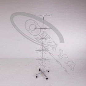 Chrome plated six tier hook stand for light weight items