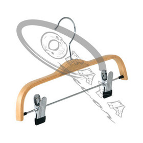 Дървена закачалка за блузи и панталони с щипки детска