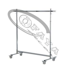 Single adjustable clothes rail