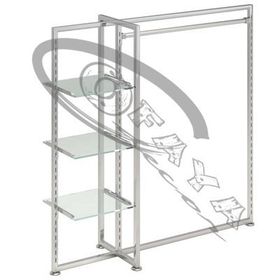 Clothes rails with shelves