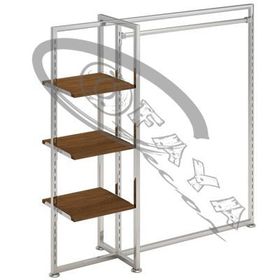 Clothes rails with shelves