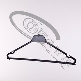 Plastic Hanger with Trouser Bar 400mm wide in black 
