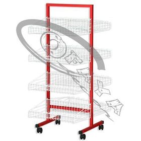 Double wire mesh display stand