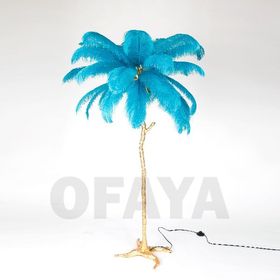 51214 - Floor lamp - ostrich feathers