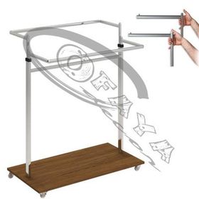 Adjustable double clothes rail