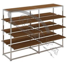 Clothes rails with shelves