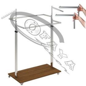 Adjustable double clothes rail