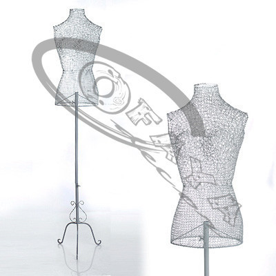 Female white steel wire mannequin