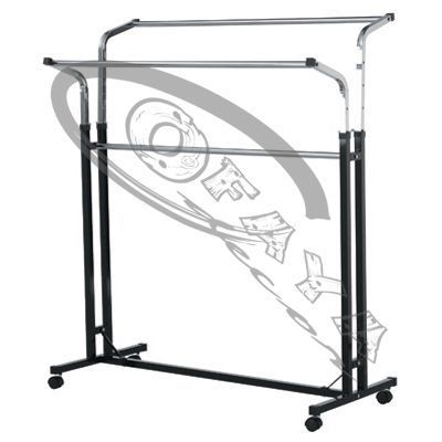 Double adjustable clothes rail