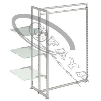 Clothes rails with shelves