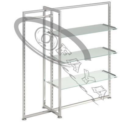 Clothes rails with shelves