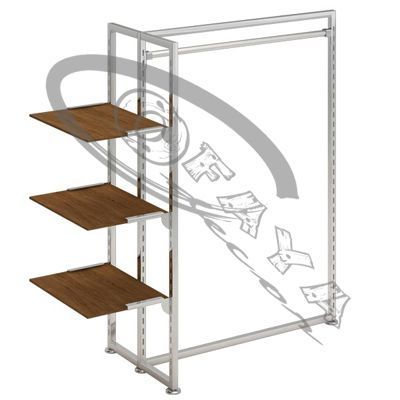 Clothes rails with shelves