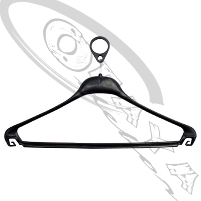 Black Plastic Hanger with Trouser Bar for Hotel