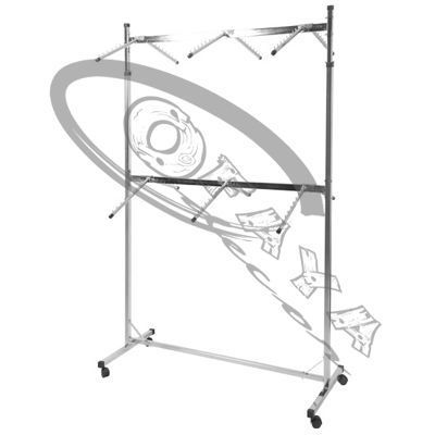 Double adjustable clothes rail