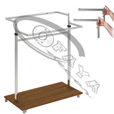 Adjustable double clothes rail
