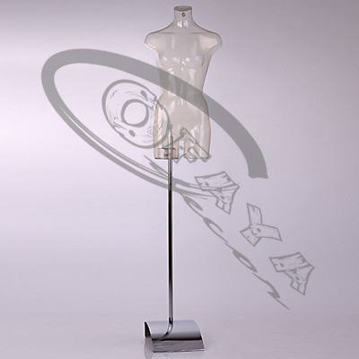 Transparent female full body clear plastic mannequin