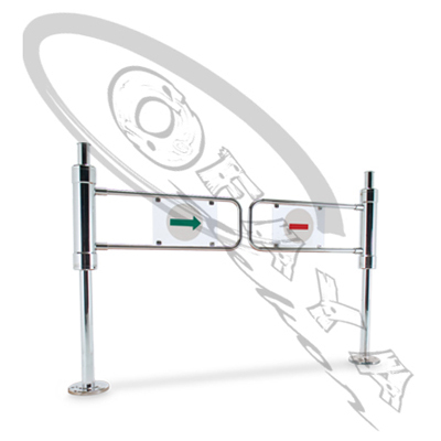 Supermarket Swing automatic barrier Gate double-sided plastic information signs