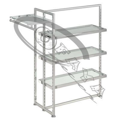 Clothes rails with shelves