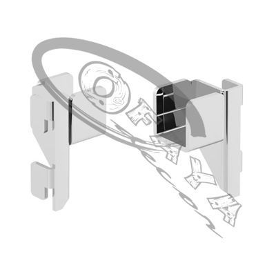 Holder for square rail for wall uprights 