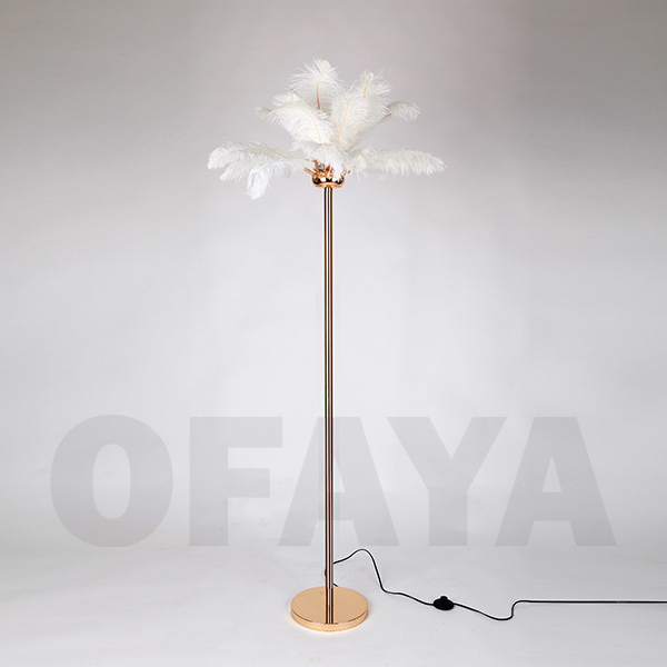 51221 - Floor lamp - ostrich feathers
