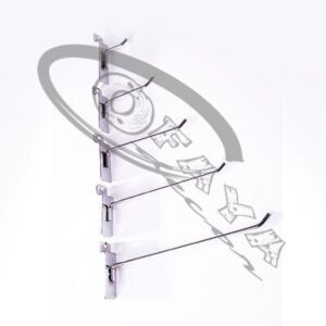11428 - Slatwall single hook chrome plated