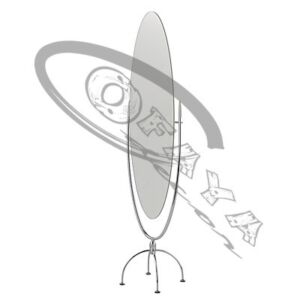 50304 - Огледало овално с хромирана метална стойка