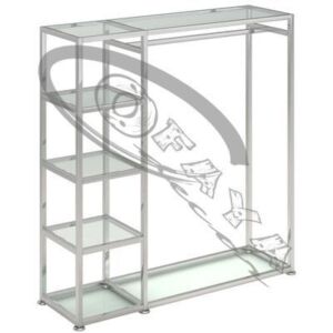 30401 - Clothes display stand with glass shelves