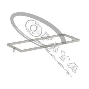 10619 - Square frame for glass shelves