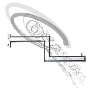 10722 - Stepped arm for slotted uprights