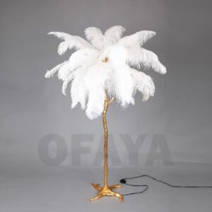 51215 - Floor lamp - ostrich feathers