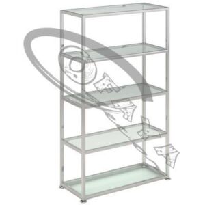 30402 - Clothes display stand with glass shelves