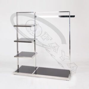 30514 - Stainless steel mirror stand with shelves
