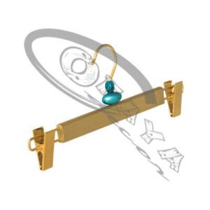 43 - Luxury wooden hanger with clips