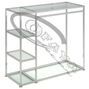 30404 - Clothes display stand with glass shelves