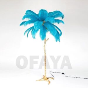 51214 - Floor lamp - ostrich feathers