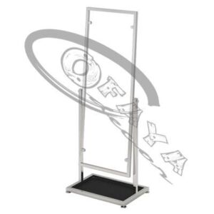 50307 - Chrome plated cheval mirror