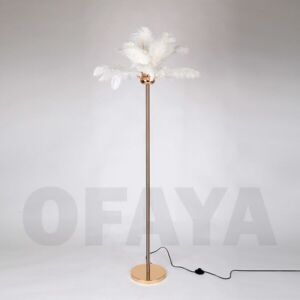 51221 - Floor lamp - ostrich feathers