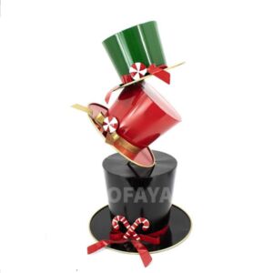 Коледни подредени метални шапки